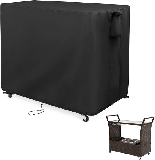 Kingling Outdoor Table Cover for Wicker Bar Cart, 44 Inch Waterproof Patio Bar Table Cover for