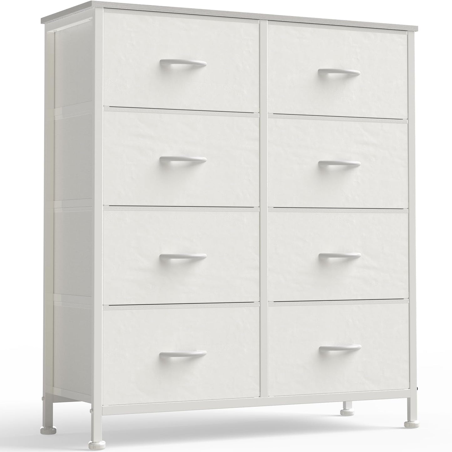 OLIXIS 8 Drawer Storage Dresser for Bedroom, White Closet Organizers Units