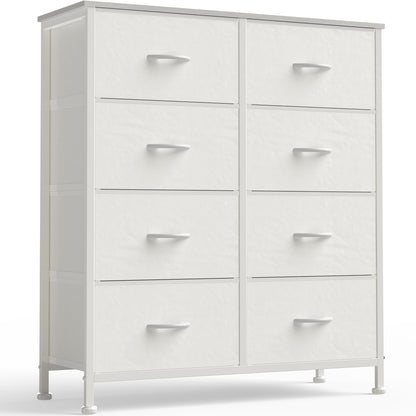 OLIXIS 8 Drawer Storage Dresser for Bedroom, White Closet Organizers Units