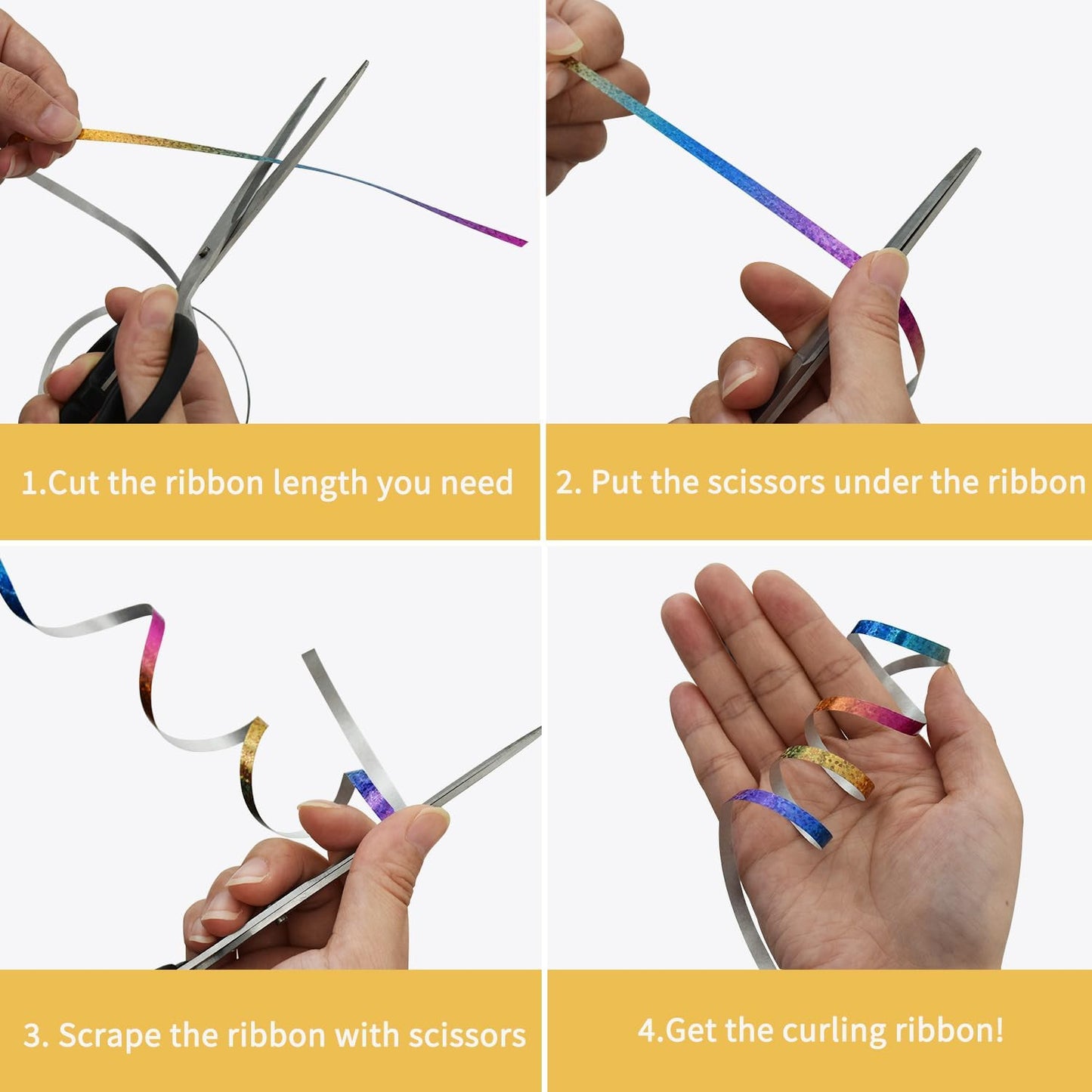 BEISHIDA 12 Assorted Colors Curling Ribbons Set,Rainbow Balloons Strings,1/5 ''Thin 264yds for Gift Wrapping Birthday Wedding Halloween Christmas Party Decoration (MIX-RIBBON-01)