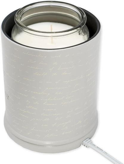 Elanze Designs Birds on a Tree Grey Believe Ceramic Stoneware Electric Large Jar Candle Warmer