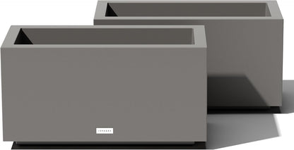 Veradek Block Series Long Box Planter - Large Rectangular Planter for Indoor or Outdoor Patio/Porch | Durable All-Weather Use with Drainage Holes | Modern Décor for Tall Plants, Flowers or Shrubs