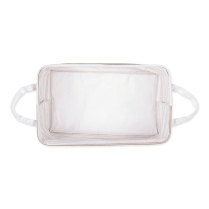 DII Laundry Storage Collection, PE Coated Collapsible Bin with Handles, Stone Stripe, Large Set