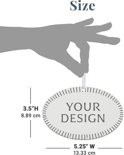 Let’s Make Memories Personalized Christmas Ornament - Any Title - 2024 Christmas Ornament - Wood - Oval - 2–6 Names - Heartstrings