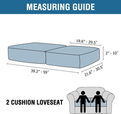 H.VERSAILTEX Velvet Stretch Couch Cushion Cover Plush Cushion Slipcover for Loveseat Cushion Furniture Protector Seat Cushion Sofa Cover (2 Piece Medium Sofa Cushion Covers, Caramel)