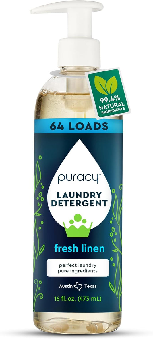 Puracy Laundry Detergent - Enzyme-Powered Liquid Laundry Detergent Concentrate, Natural Laundry