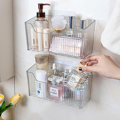 2 Piece Cabinet Door Organizer,Self Adhesive Kitchen Cabinet Organizer,Cabinet Door Storage Box for Bathroom/Kitchen/Living room,Storage shelf rv must haves. (Large+Small)