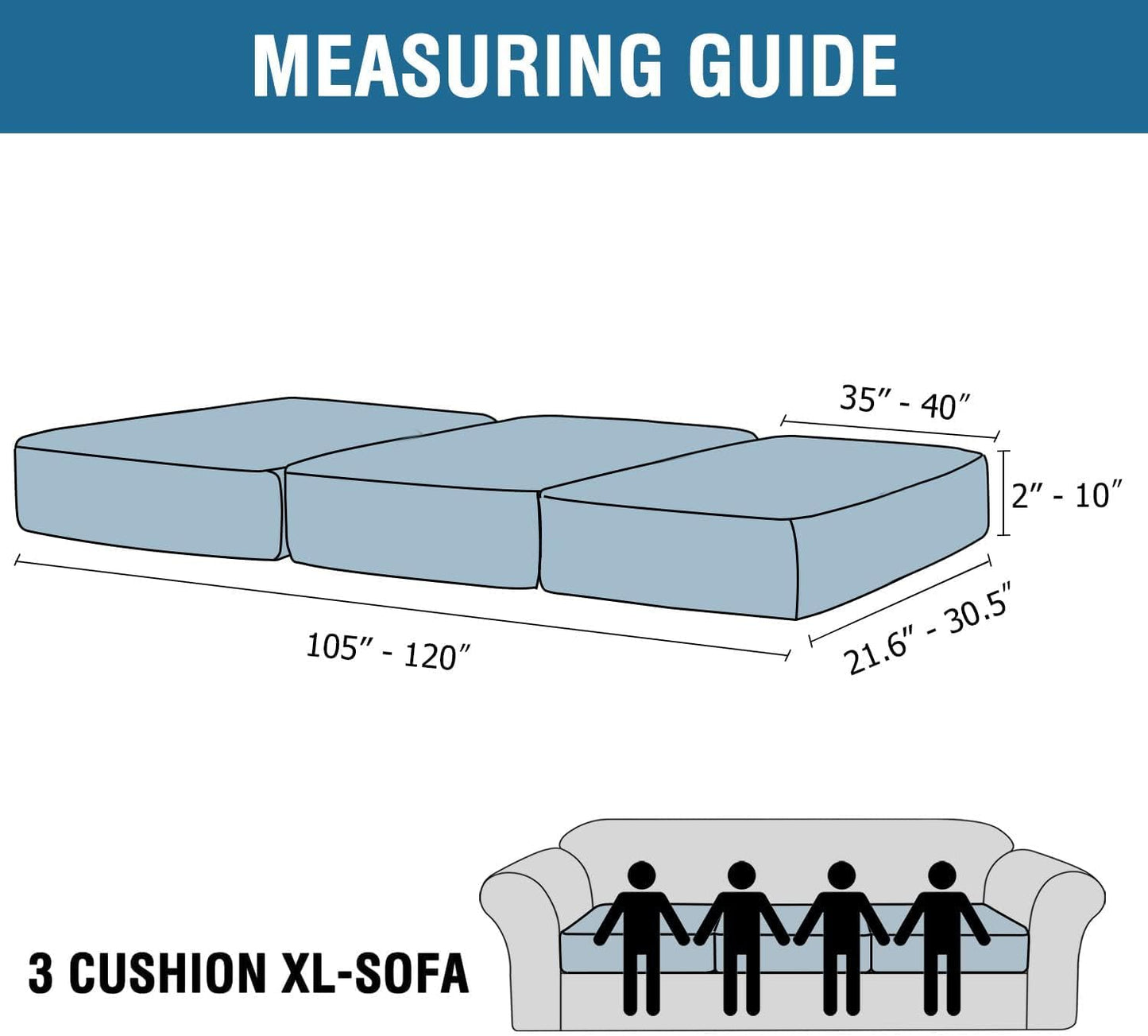 H.VERSAILTEX Velvet Stretch Couch Cushion Cover Plush Cushion Slipcover for Chair Loveseat Sofa Cushion Furniture Protector Seat Cushion Sofa Cover (3 Piece XL Sofa Cushion Covers, Deep Teal)