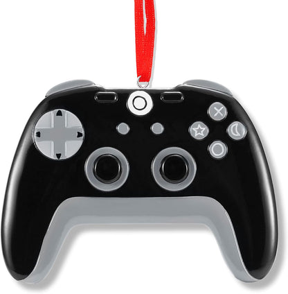 Ornaments by Elves - Personalized Black Controller Christmas Ornaments 2024 - Indoor Outdoor Hanging Decor for Personal and Family Christmas Party Decorations in Giftable Packaging