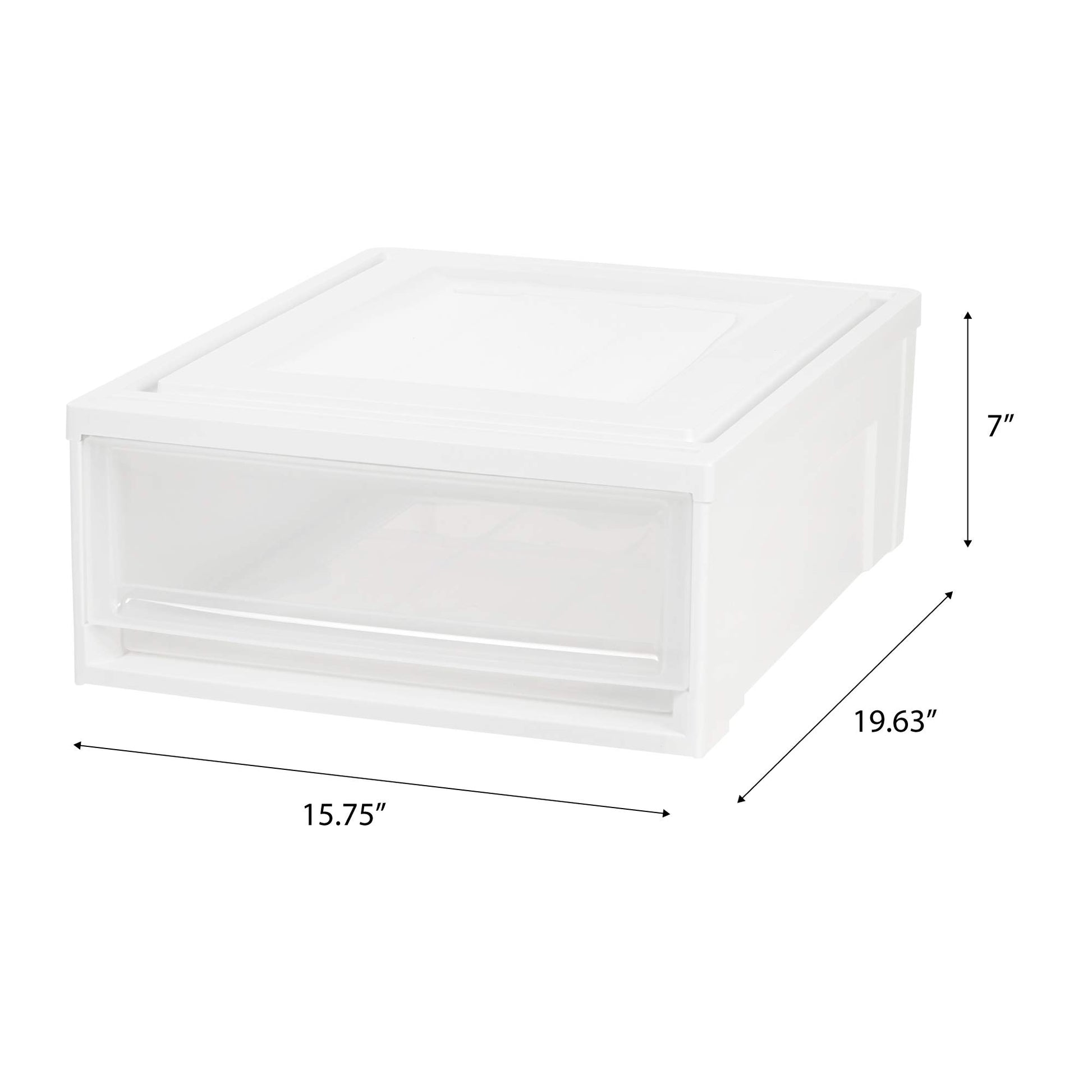 IRIS USA 4-Pack, 22 Qt. Under Bed Storage Drawer Organizer, White