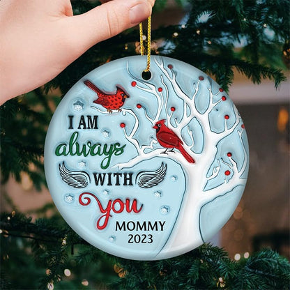 Pawfect House I'm Always with You, Personalized Christmas Memorial Sympathy Gifts for Loss of Grandma, Grandpa, Mom, Dad, Family Ceramic Ornaments, in Memory of Christmas Ornament, Housewarming Gifts