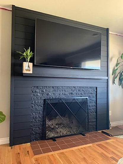 joelsantiques - 72 Inch Wooden Floating Shelves for Wall - 72x6x2 in - Made of Natural Wood - Long Heavy Duty Rustic Wall Shelves for Bedroom - Perfect for Living Room, Kitchen - Black