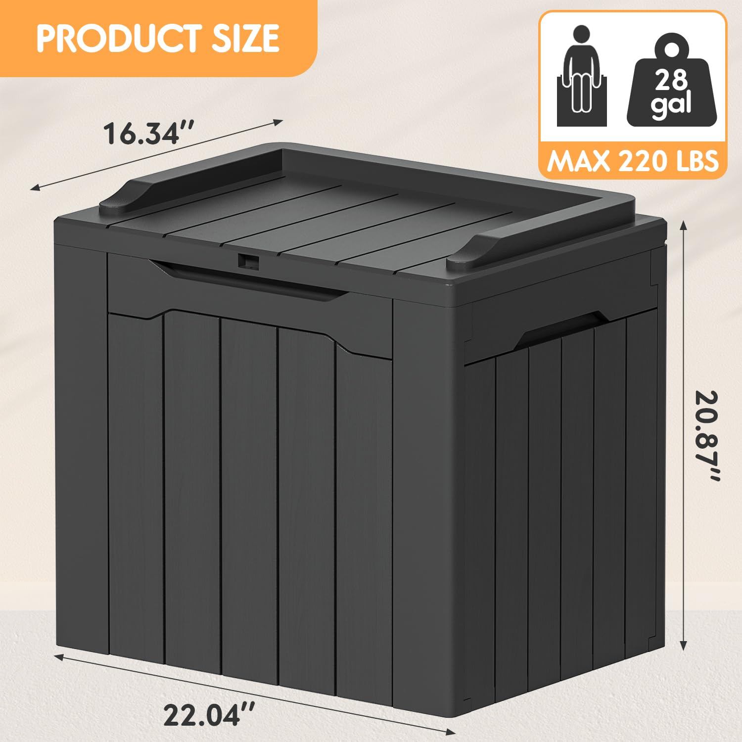 YESHOMY 30 Gal Plastic Storage Bins with Lid Stackable Box Organizers for Living Room, Office