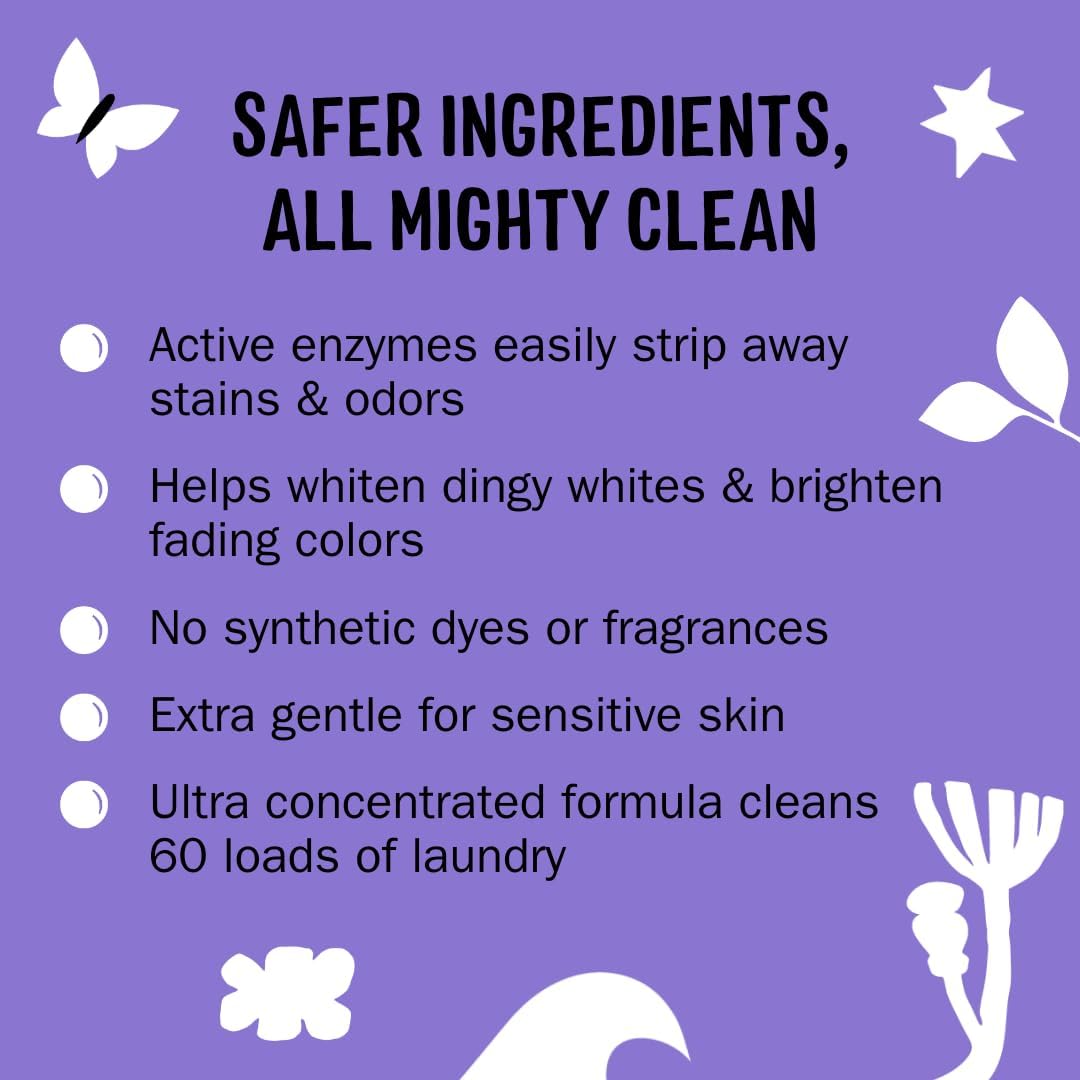 Molly's Suds Super Powder Detergent | Extra Strength Laundry Soap, Stain Fighting | Sensitive Skin | Simple, Effective Ingredients | 60 Loads - Lavender