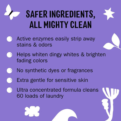 Molly's Suds Super Powder Detergent | Extra Strength Laundry Soap, Stain Fighting | Sensitive Skin | Simple, Effective Ingredients | 60 Loads - Lavender