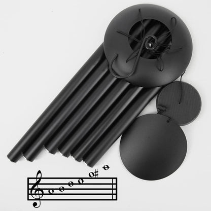 ASTARIN Outdoor Memorial Wind Chimes, 36 in with 6 Heavy Tubes, Deep Tone for Garden Hanging Decor, Sympathy Gifts. Black