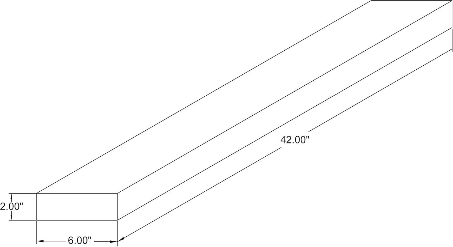 joelsantiques 42 Inch Wooden Floating Shelves for Wall - 42x6x2 in - Made of Natural Wood - Long Heavy Duty Rustic Wall Shelves for Bedroom - Perfect for Living Room, Kitchen - Gray - Grey