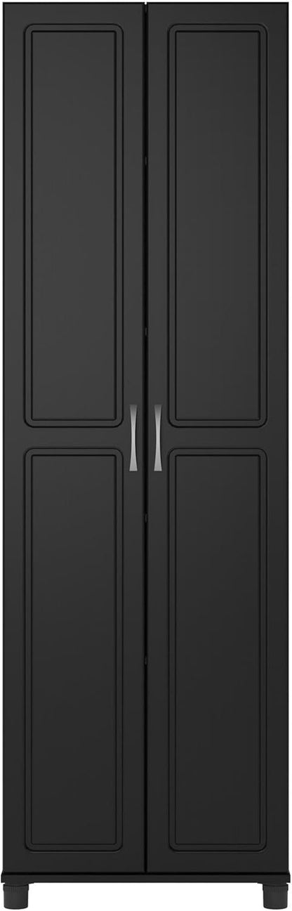 SystemBuild Evolution Kendall 24" Engineered Wood Utility Storage Cabinet Black