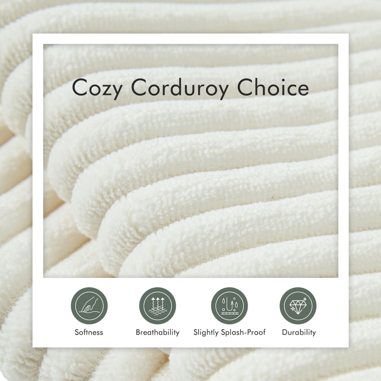 Boneless Sectional Cloud Couch Sofa Bed for Living Room, 112" Modular Modern Lounge 3 Seater Sleeper Beige Couches with Chaise, No Assemble, Cordury Compression Upholstered Sofas