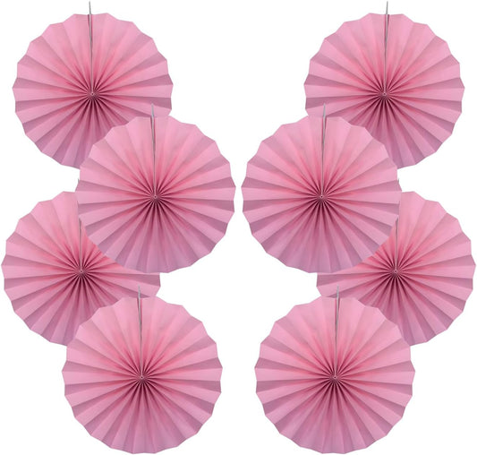Pink Party Decorations,Pink Paper Decorations for Party,Baby Shower Decorations Party Paper Fans
