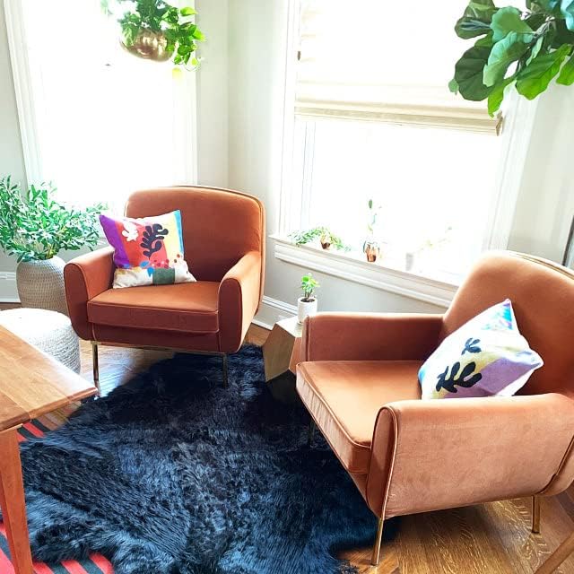 Matisse Coral Pillow Cover | Orange Modern Pillows | Modern Chair Cushion| Farmhouse Pillows | Flower Outdoor Pillow | Mid Century Chair Cushion | Hand Embroidered Wool Size 18x18