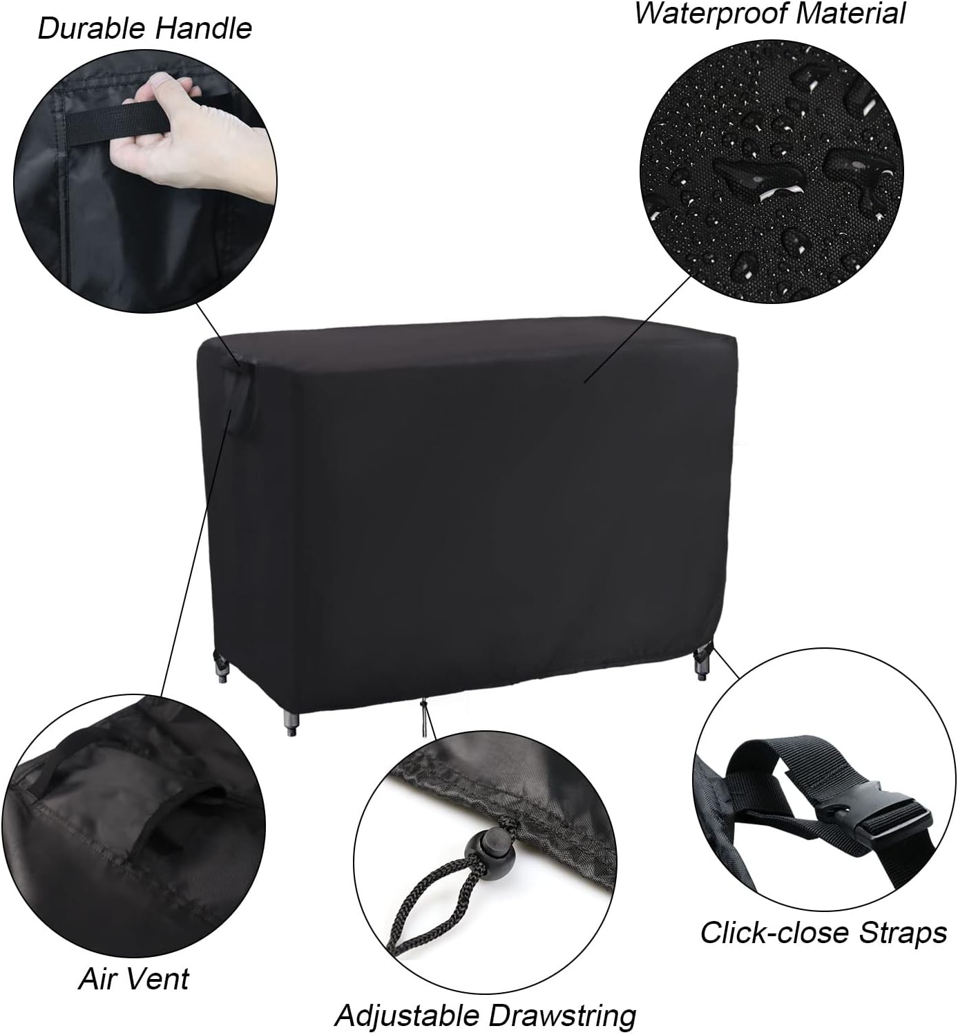 Kingling Outdoor Prep Table Cover, Waterproof Patio Table Cover Stainless Steel Table Cover Protection for Patio Prep/Work Table - 38''L x 26''W x 39''H
