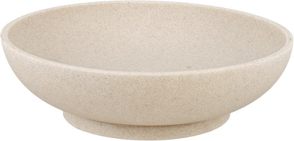 Large Decorative Bowl,Modern Fruit Bowl for Kitchen Counter,Handicraft Decorative Bowls for Home Decor,Stylish Key Bowl for Entry Table - Artificial Stone Beige