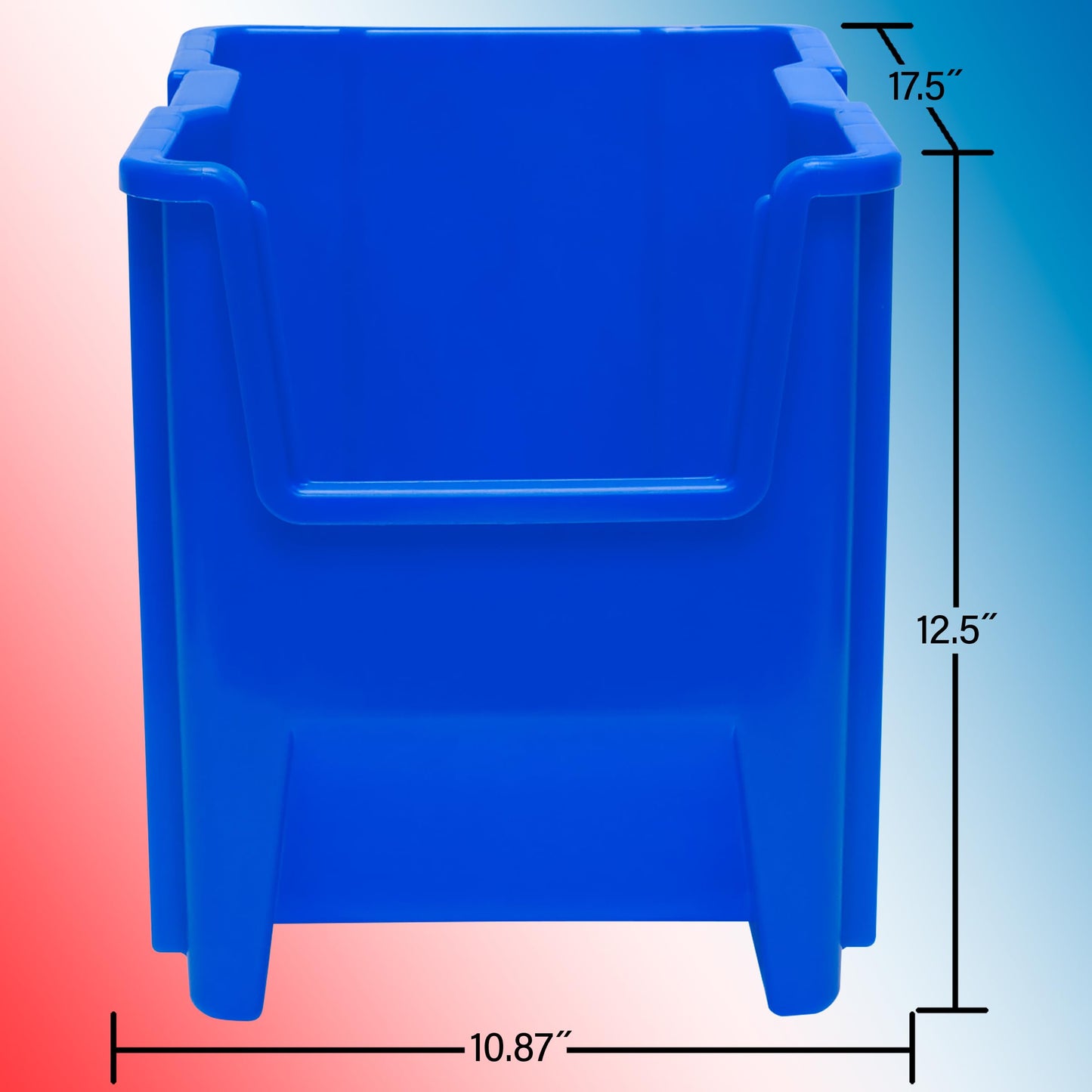 Akro-Mils 13014 Stak-N-Store Stackable Storage Bins, Heavy Duty Garage Storage Containers, Open
