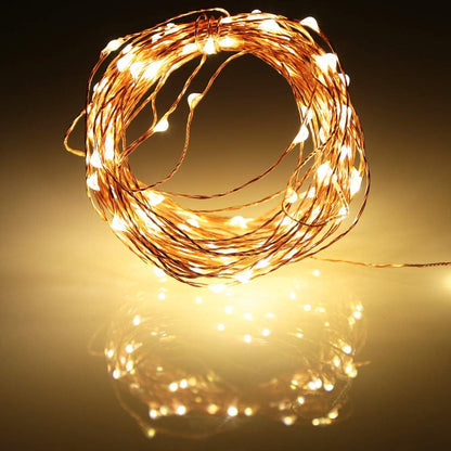 Led Fairy Lights Battery Operated, 2 Packs Mini Battery Powered Copper Wire Starry Fairy Lights for Bedroom, Christmas, Parties, Wedding, Centerpiece, Decoration (5m/16ft Warm White)