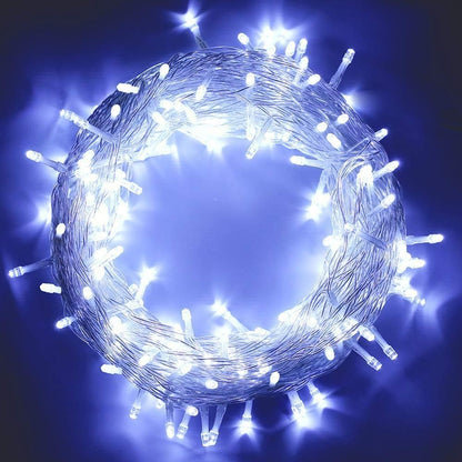 33FT 100 LEDs String Lights Waterproof Fairy Lights 8 Modes with Memory 30V UL Certified Power Supply for Home, Garden, Wedding, Party, Christmas Decoration Indoor Outdoor (Cool White)
