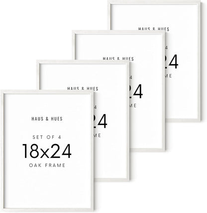 HAUS AND HUES Standalone White Oak Frame Set of 4-18x24