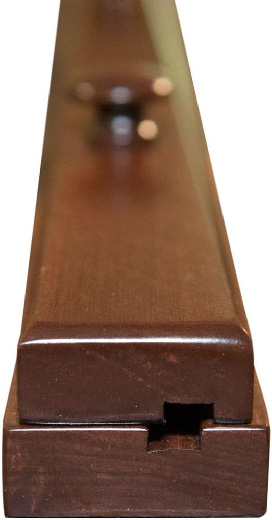 RRD Amish Made Quilt Rack Wall Mount - Rustic Tapestry Hangers for Rugs & Quilts - Maple Wood, Coffee Stain, 96' Long