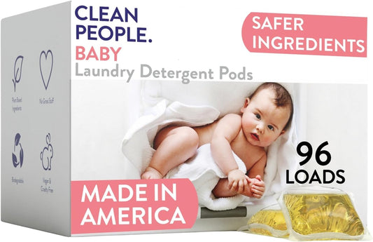 The Clean People Laundry Detergent Pods - Recyclable Packaging, Hypoallergenic, Stain Fighting