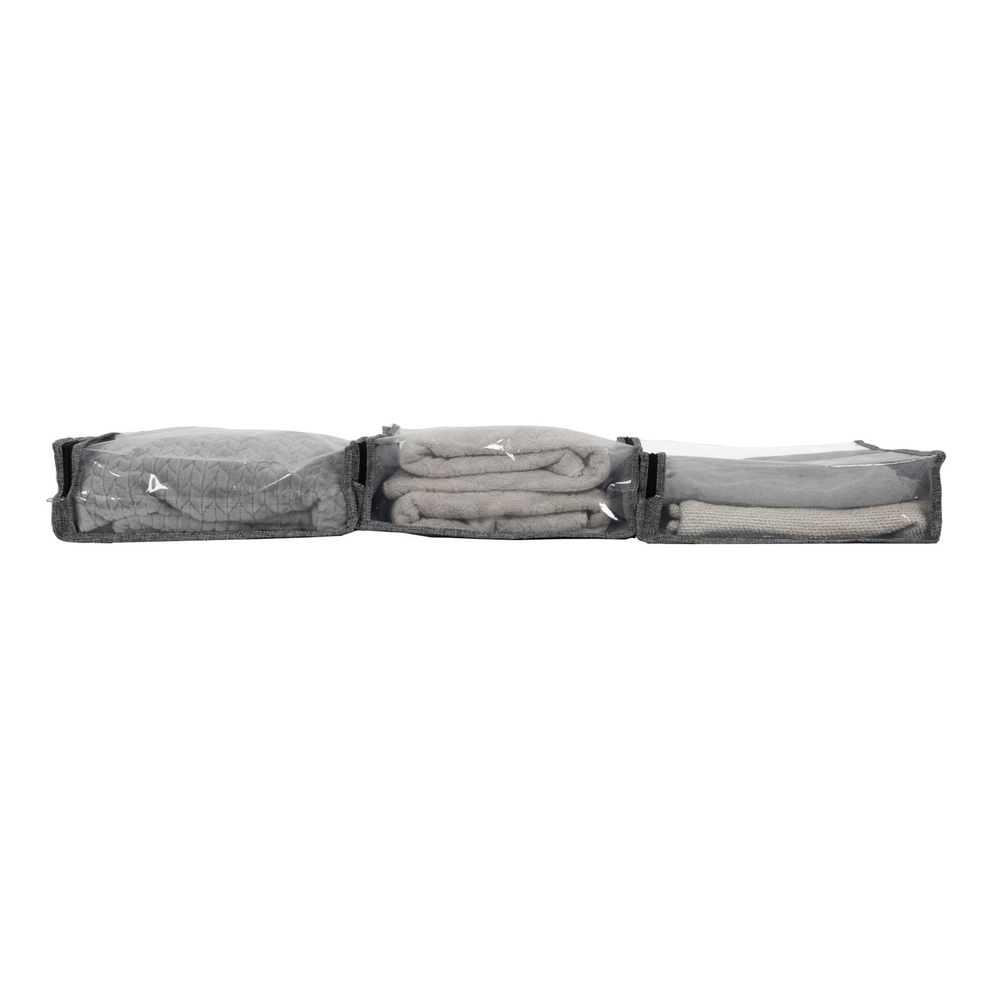 Household Essentials Under Bed Zippered Sweater Storage Bags with Clear Vision Panel, Set of 3