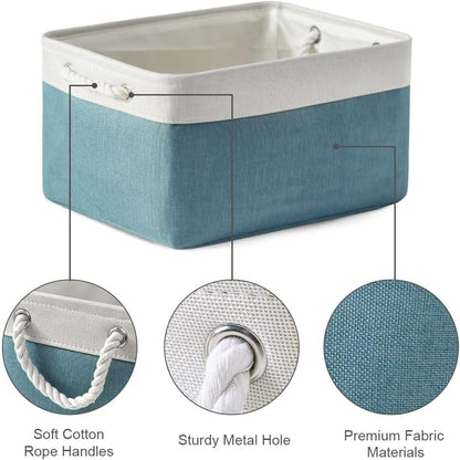 Storage Cubes - 4 Pack Large Fabric Baskets for Organizing, Collapsible Storage Bins for Closet Cloth Decorative Gift supplies Organizer Shelf 15.7 (L) x 11.8 (W) x 8.2 (H) inches