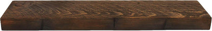 joelsantiques Floating Shelf, Wood Wall Shelf, Natural Wooden Home Decor for Bathroom Kitchen Bedroom, Hanging Mounted Invisible Bracket (Medium Brown, 7" Deep x 36" Wide)