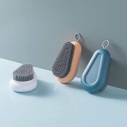 Cleaning Brush Soft Bristle Brush Laundry Scrub Brush Clothes Underwear Shoes Scrubbing Brush, Easy to Grip Household Cleaning Brushes Tool for Countertops Bathtubs (White)