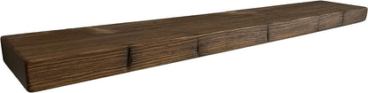 joelsantiques 42 Inch Floating Shelves for Wall - 42x9x2 in - Made of Natural Wood and Easy Install - Heavy Duty Rustic Book Shelves - Perfect for Bathroom, Kitchen, Living Room - Medium Brown