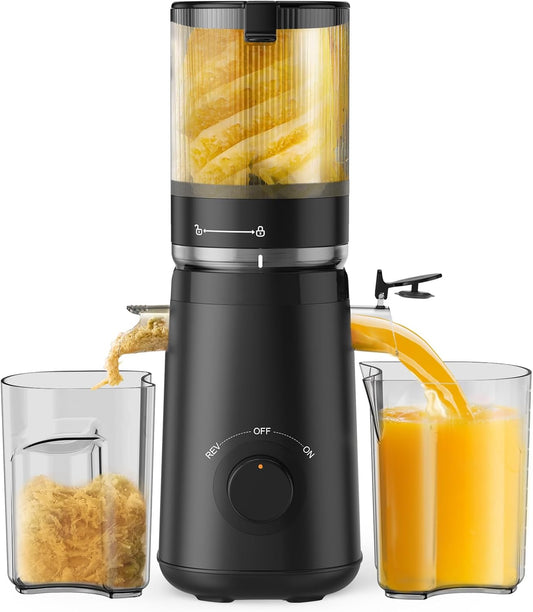 Juicer Machines, TUUMIIST Cold Press Juicer with 5.3" Extra Large Feed Chute Fit Whole Fruits &