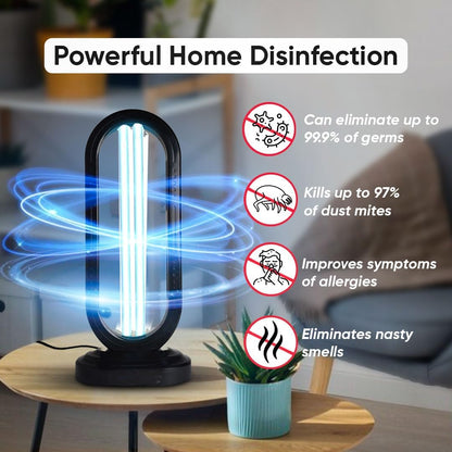 Swissklip HaloUV, Mold Remover, Home Disinfection Device, Dust Mites Remover, UV Light Sanitizer, Ultraviolet Sanitizer for Home, Room & Kitchen (HaloUV Light)