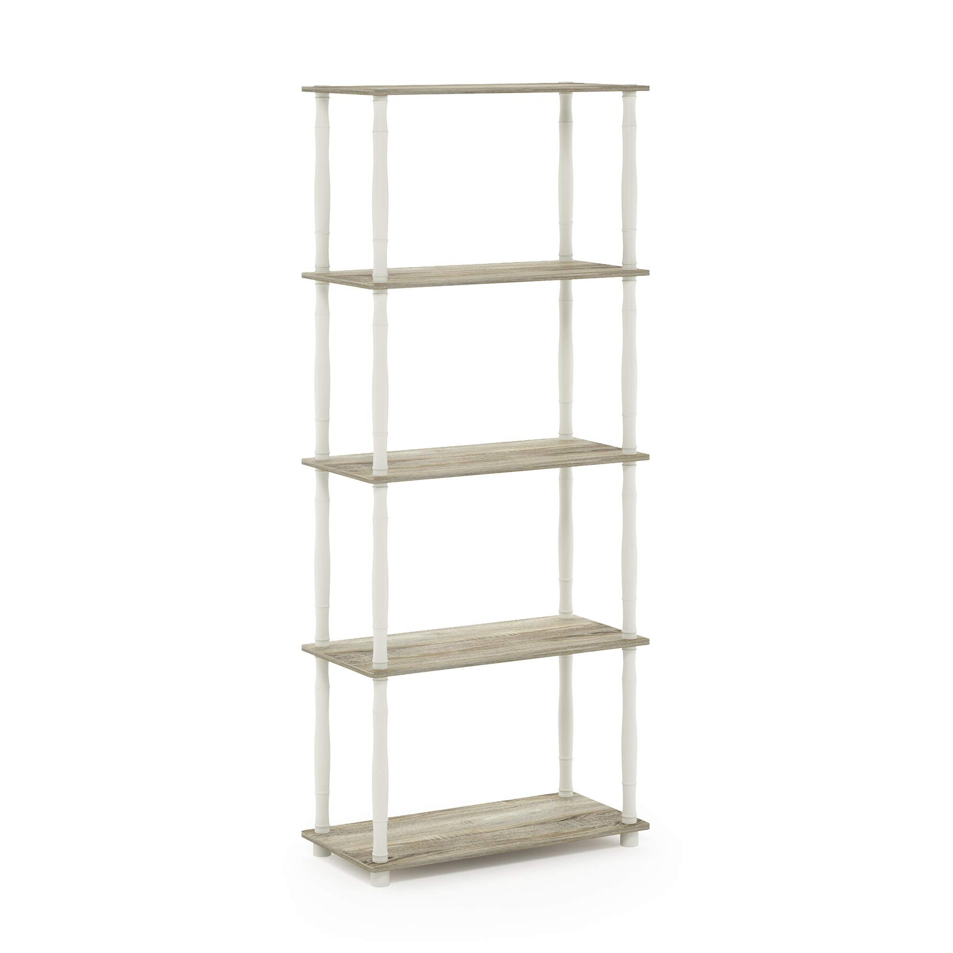 Furinno Turn-N-Tube 5-Tier Multipurpose Shelf / Display Rack / Storage Shelf / Bookshelf, Classic