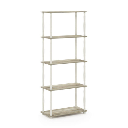 Furinno Turn-N-Tube 5-Tier Multipurpose Shelf / Display Rack / Storage Shelf / Bookshelf, Classic
