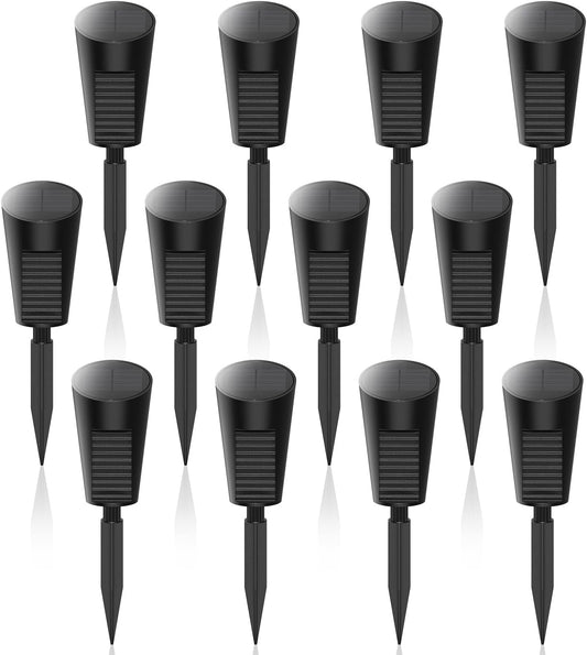 Solar Lights Outdoor Pathway 12 Pack, Solar Pathway Lights Outdoor Auto On/Off Waterproof Garden Landscape Lighting for Path, Yard, Walkway, Driveway, Lawn, Patio, Outside Decor, Warm White