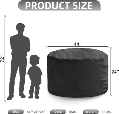 Hobestluk 4FT Bean Bag Chair Giant Bean Bag Chairs for Adults Large Bean Chairs with Removable Cover, Beanbag Chair with Filler, Adult Bean Bag Chairs for Living Room, Bedroom