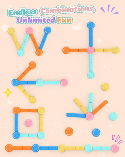 Holyton Music Light Up Balance Beam and Toddler Stepping Stones 13 Pieces, Non-Slip Plastic Balance Stackable Stepping Stones for Kids, Sensory Toys for Toddlers, Indoor or Outdoor Play, Easy Storage