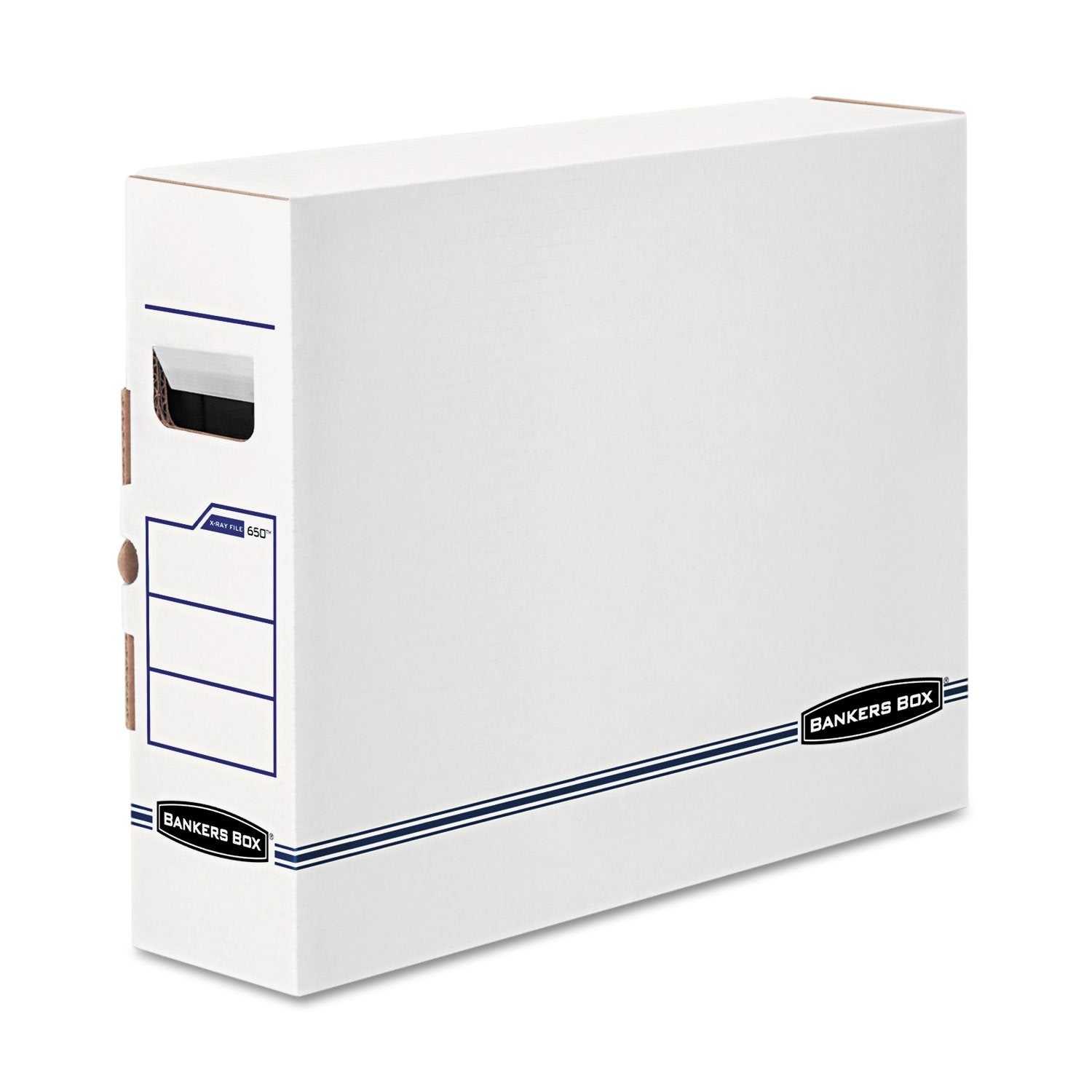 Bankers Box 12-Pack X-Ray File Storage Boxes, Secure Tab-Lock Closure