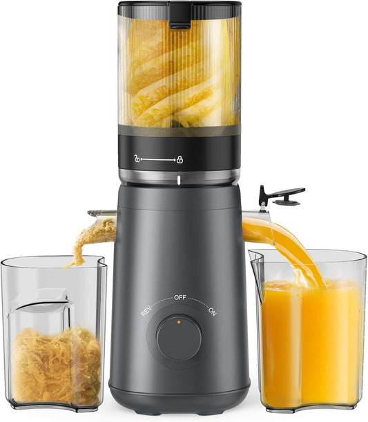 Juicer Machines, TUUMIIST Cold Press Juicer with 5.3" Extra Large Feed Chute Fit Whole Fruits &