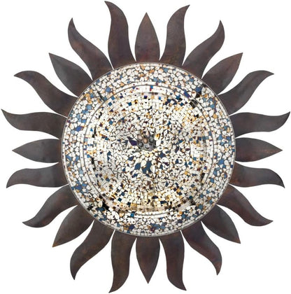 Regal Art & Gift Dazzle Large Metal Sun Wall Decor - 36 Inch | Indoor Outdoor Rust-Resistant Sunburst Sculpture | Eye-Catching Metal Sun Wall Art Accent for Patio, Garden, Living Room
