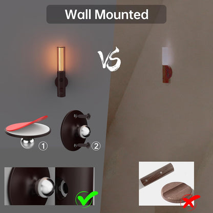 Auto-On Motion Detection Night Lamp - 3 Customizable Modes, Battery Operated LED Light for Dark Spaces (Set of 2)