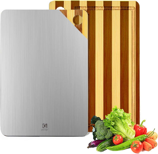 Titanium Cutting Board for Kitchen, Cutting Board Double Sided Food Grade, Pure Titanium and